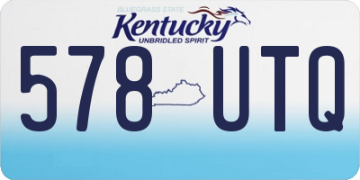 KY license plate 578UTQ