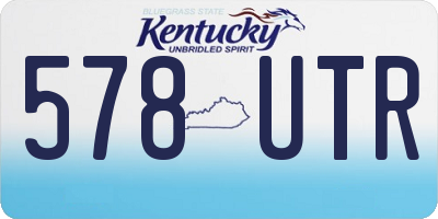 KY license plate 578UTR