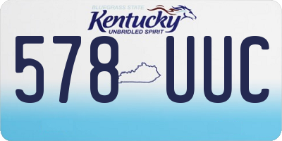 KY license plate 578UUC