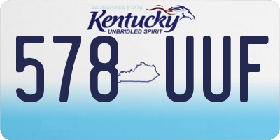 KY license plate 578UUF