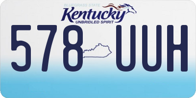KY license plate 578UUH