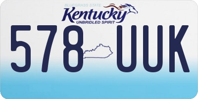 KY license plate 578UUK