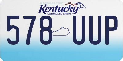 KY license plate 578UUP