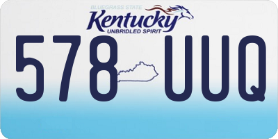 KY license plate 578UUQ