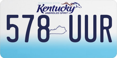 KY license plate 578UUR