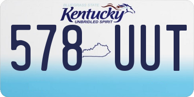 KY license plate 578UUT