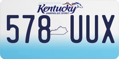 KY license plate 578UUX