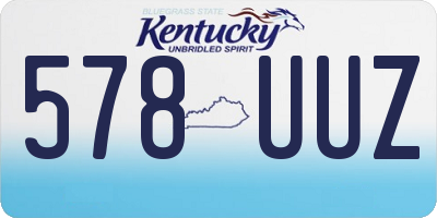 KY license plate 578UUZ