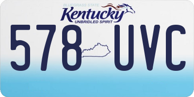 KY license plate 578UVC