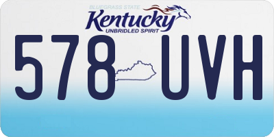 KY license plate 578UVH