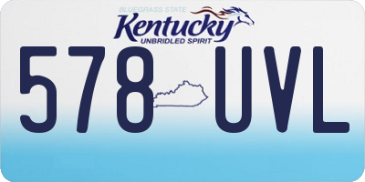 KY license plate 578UVL