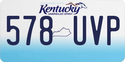 KY license plate 578UVP