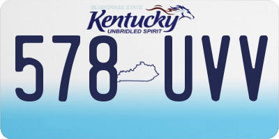 KY license plate 578UVV