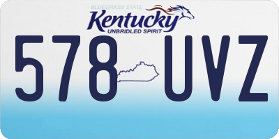 KY license plate 578UVZ