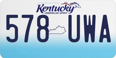 KY license plate 578UWA