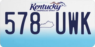 KY license plate 578UWK