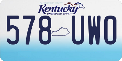 KY license plate 578UWO