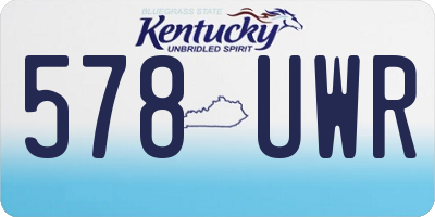 KY license plate 578UWR