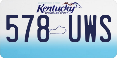 KY license plate 578UWS