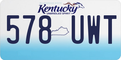 KY license plate 578UWT