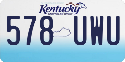 KY license plate 578UWU
