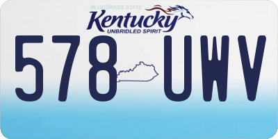KY license plate 578UWV