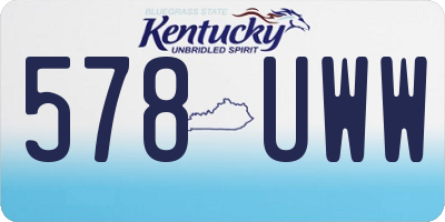 KY license plate 578UWW