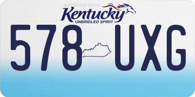 KY license plate 578UXG