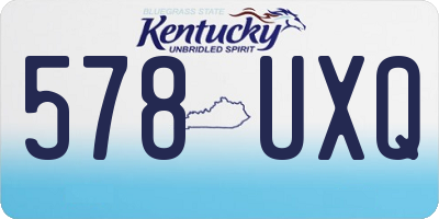 KY license plate 578UXQ