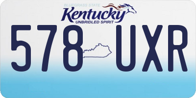 KY license plate 578UXR