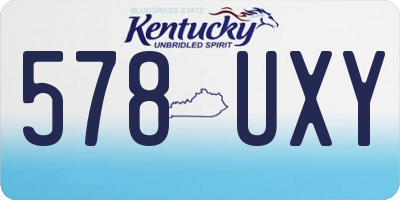 KY license plate 578UXY