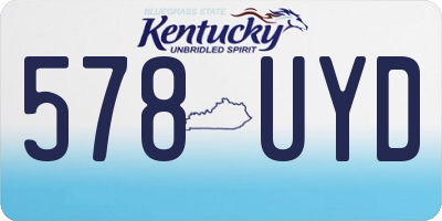 KY license plate 578UYD