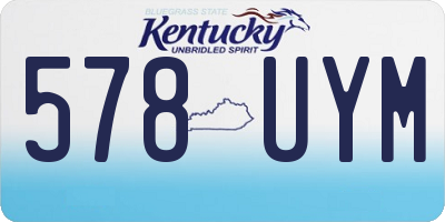 KY license plate 578UYM