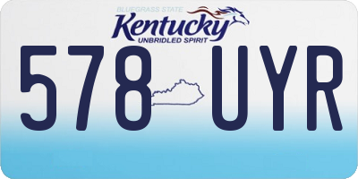 KY license plate 578UYR