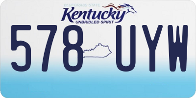 KY license plate 578UYW