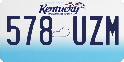 KY license plate 578UZM