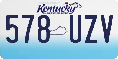 KY license plate 578UZV