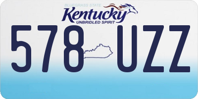 KY license plate 578UZZ