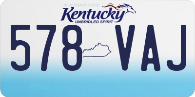 KY license plate 578VAJ
