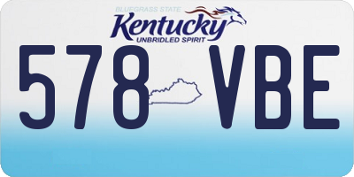 KY license plate 578VBE