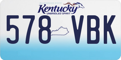 KY license plate 578VBK