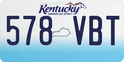 KY license plate 578VBT