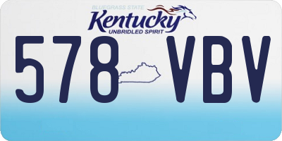 KY license plate 578VBV