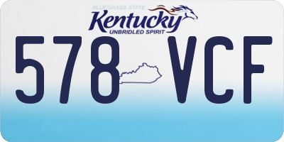 KY license plate 578VCF