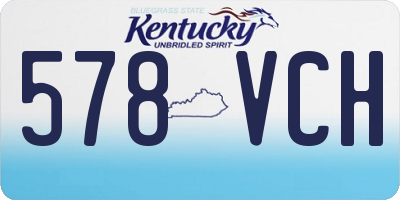 KY license plate 578VCH