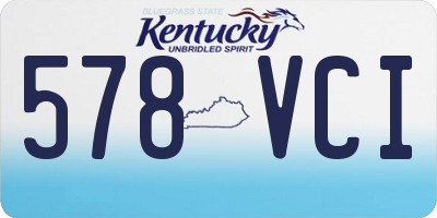 KY license plate 578VCI