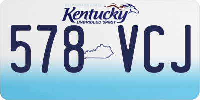 KY license plate 578VCJ