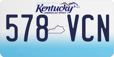 KY license plate 578VCN