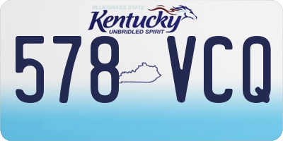 KY license plate 578VCQ