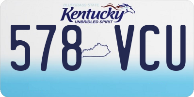 KY license plate 578VCU
